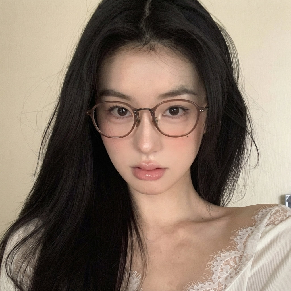 YUZU eyeglasses worn by model