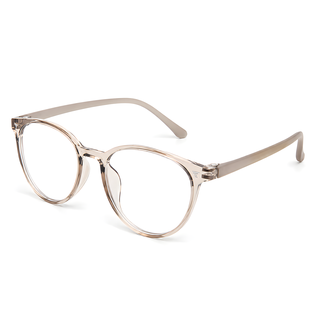 IWAKUNI Light Tea eyeglasses front view