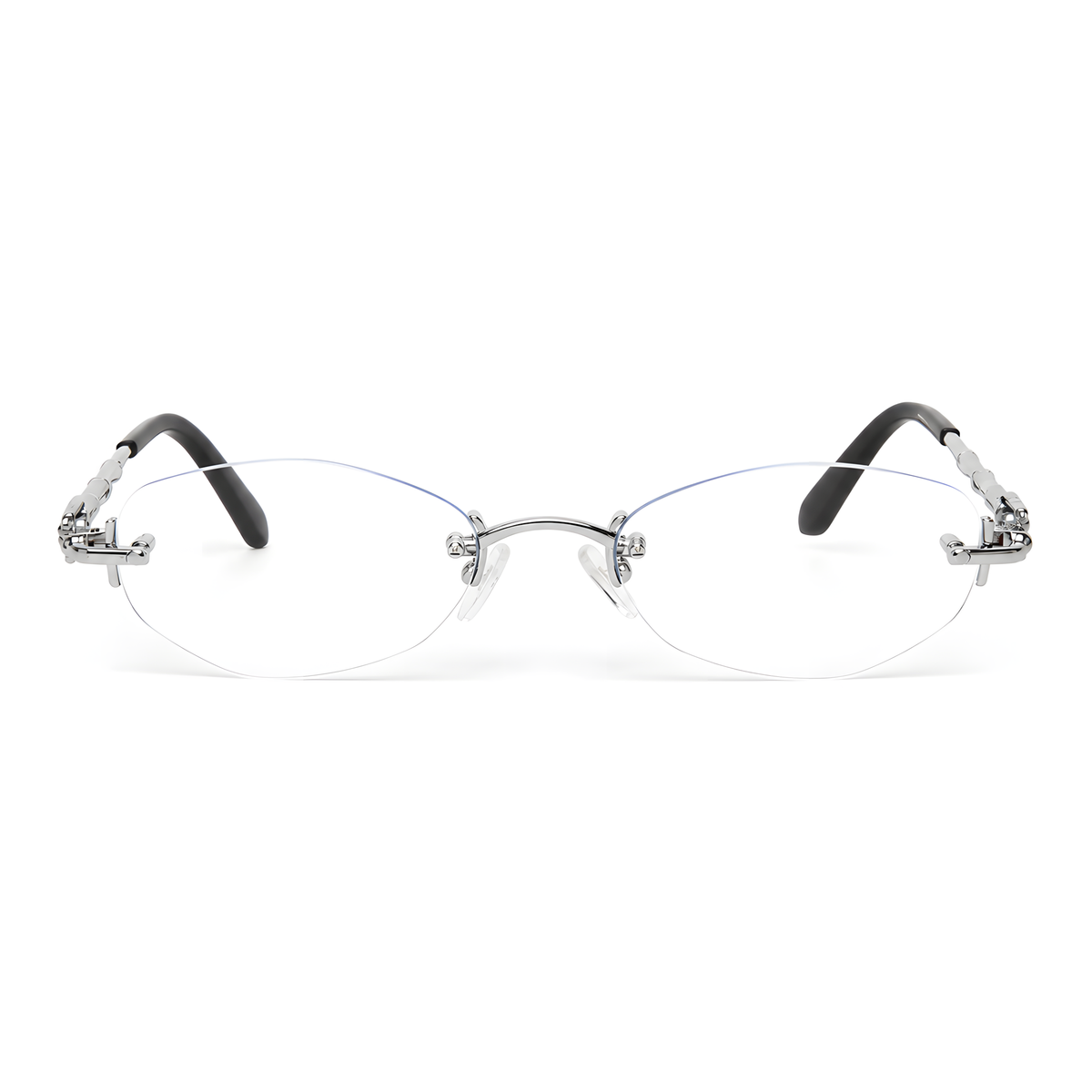 IZUMO Silver eyeglasses front view