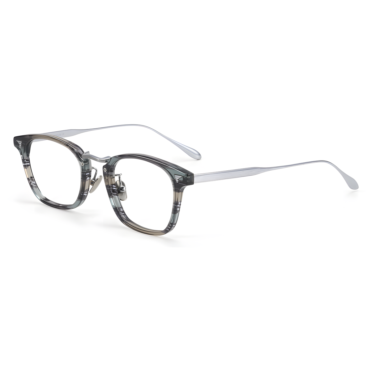 MAEBASHI eyeglasses M80922白底图花条纹银3