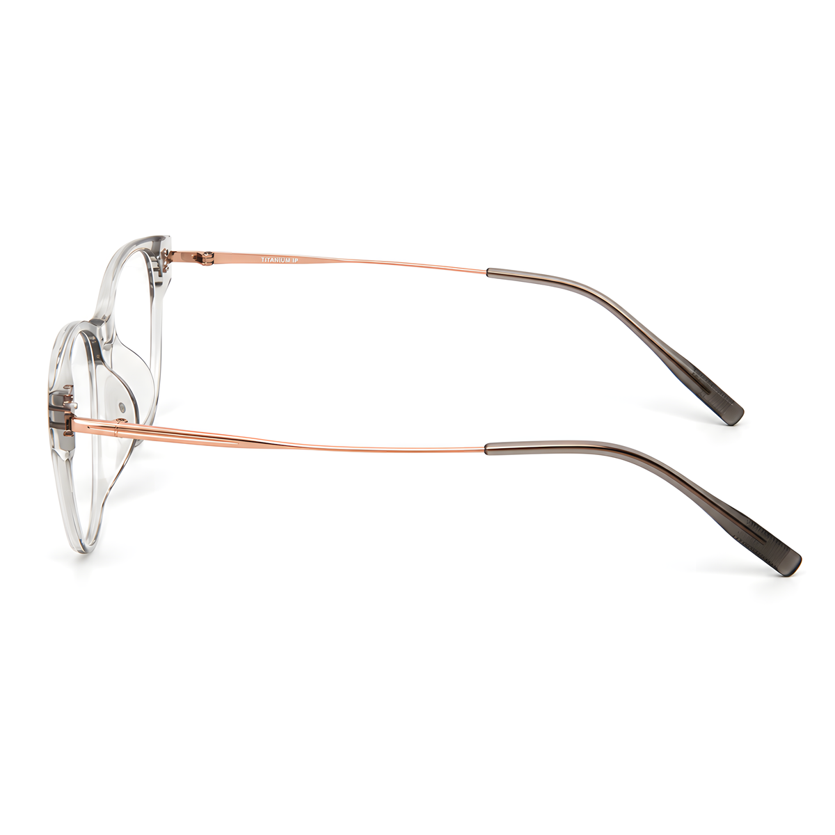 SHIMODA Clear Grey eyeglasses side view