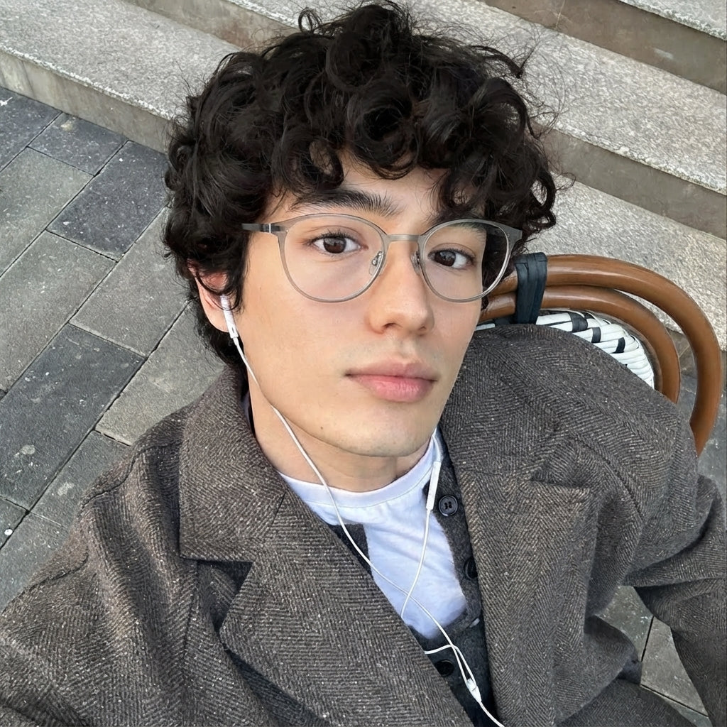 KAWAGOE eyeglasses worn by model
