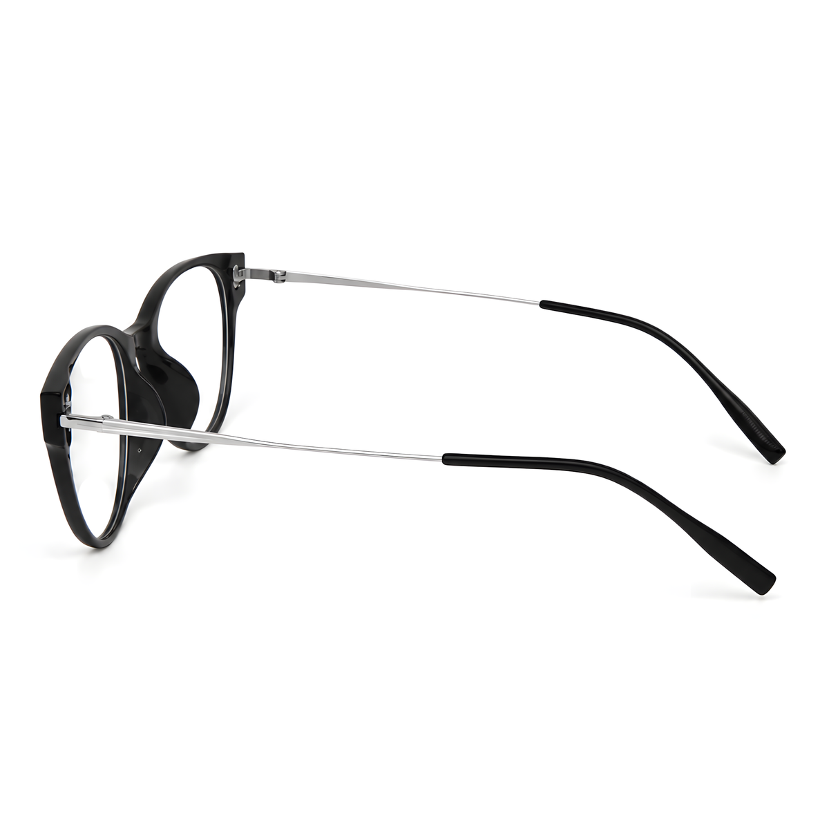 SHIMODA Black/Silver eyeglasses side view
