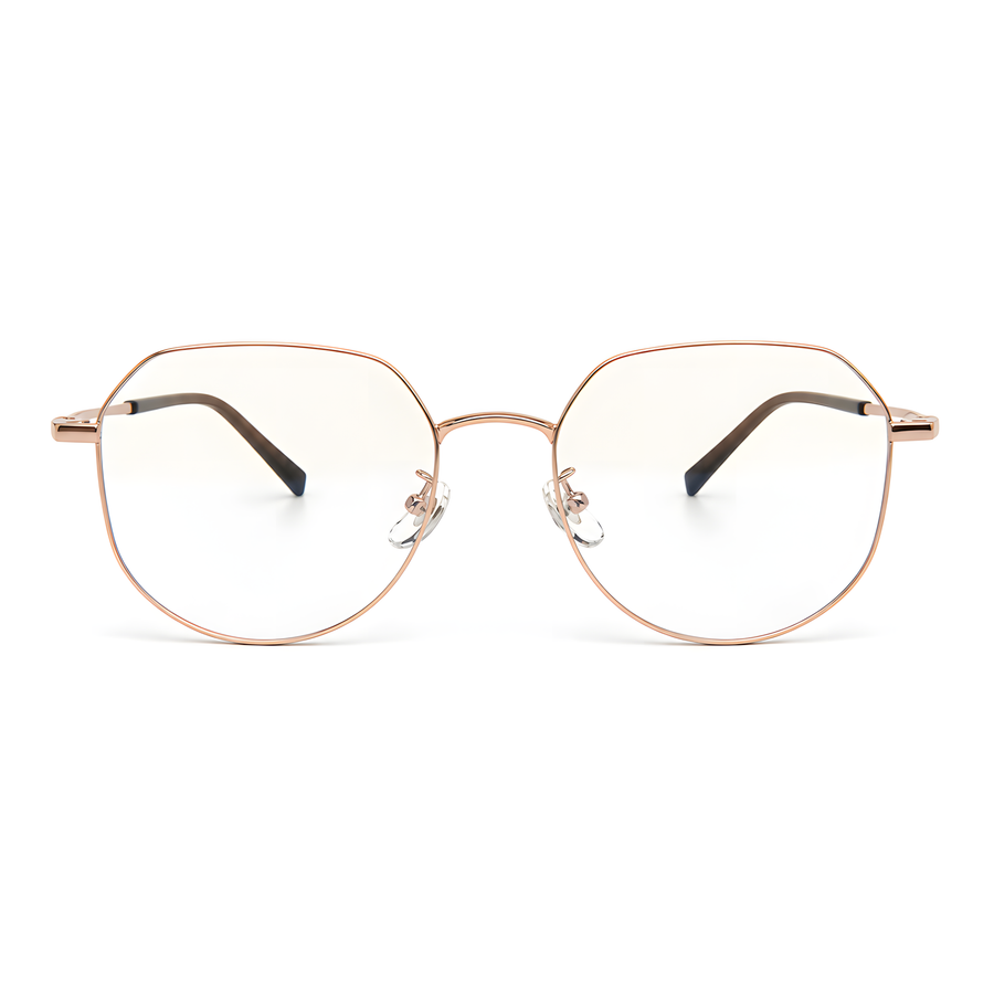NUMAZU eyeglasses TI0259L白底图玫瑰金