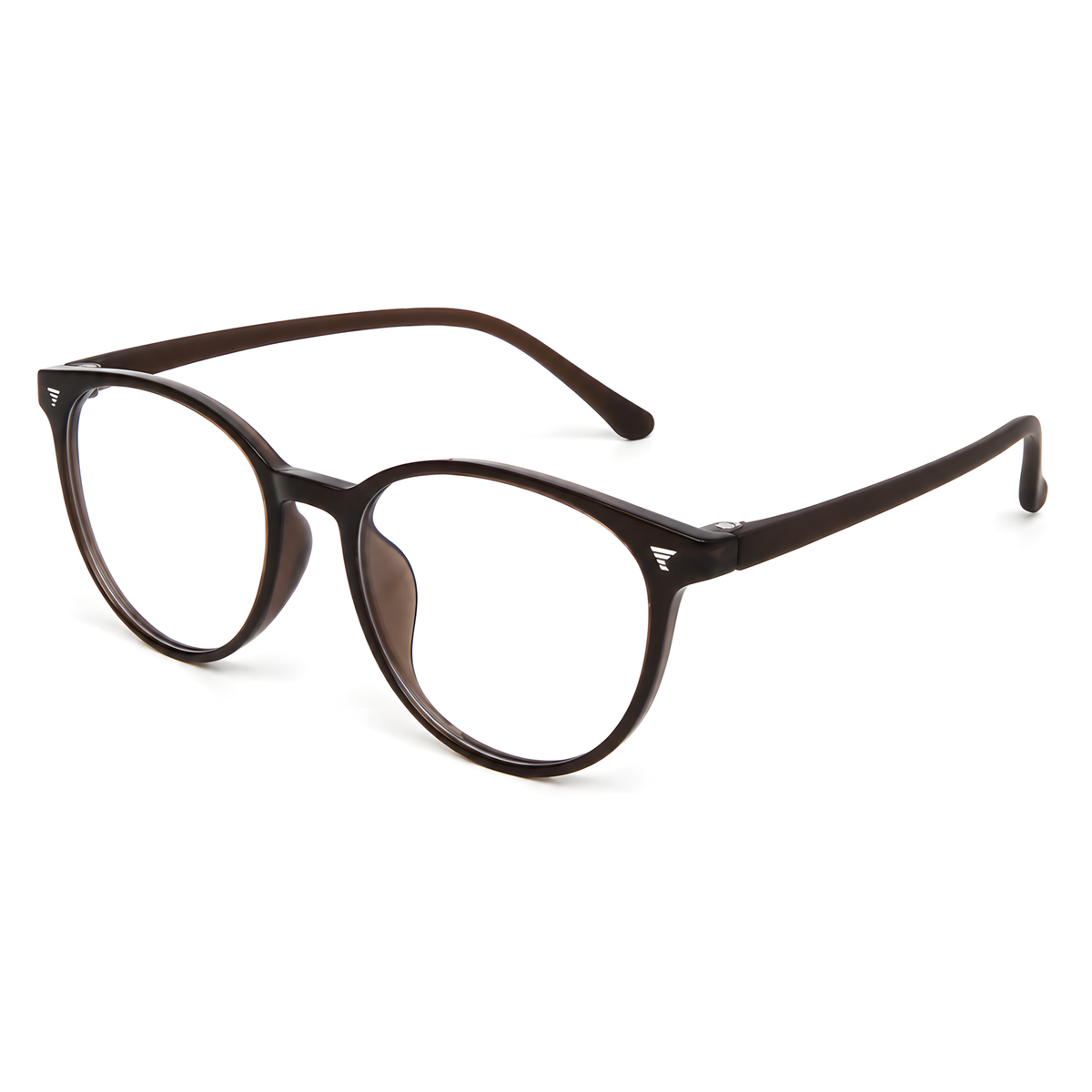 IWAKUNI Clear Brown eyeglasses angle view
