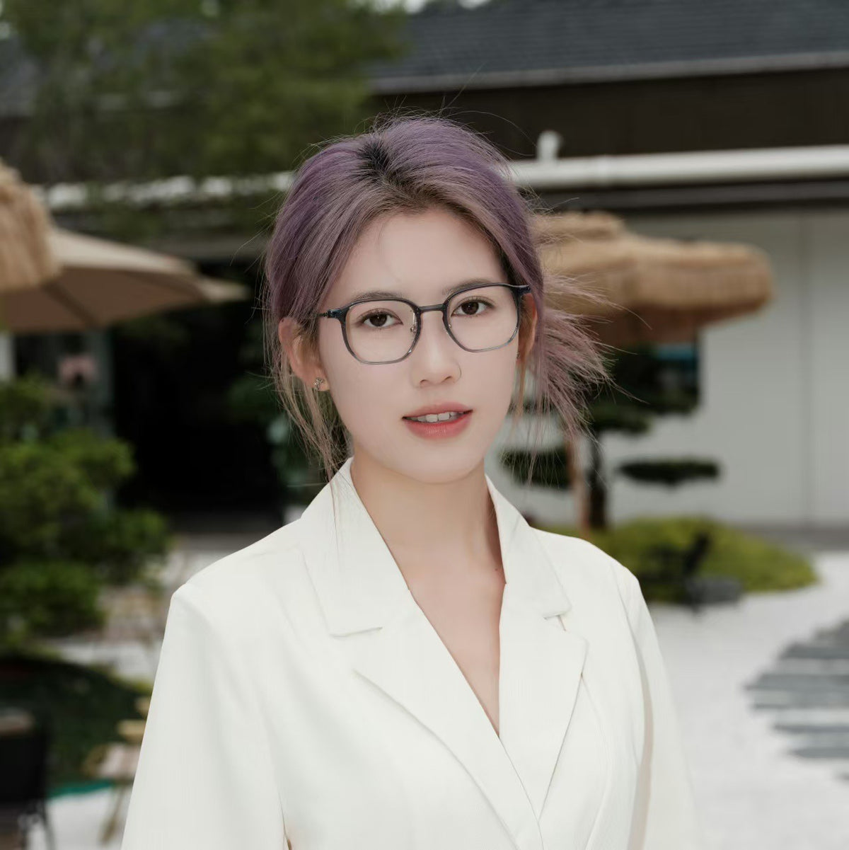 ULSAN eyeglasses worn by model