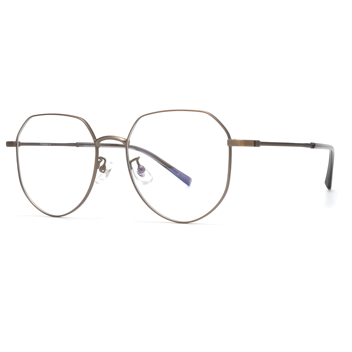 NUMAZU eyeglasses TI0259L白底图拉丝茶色2