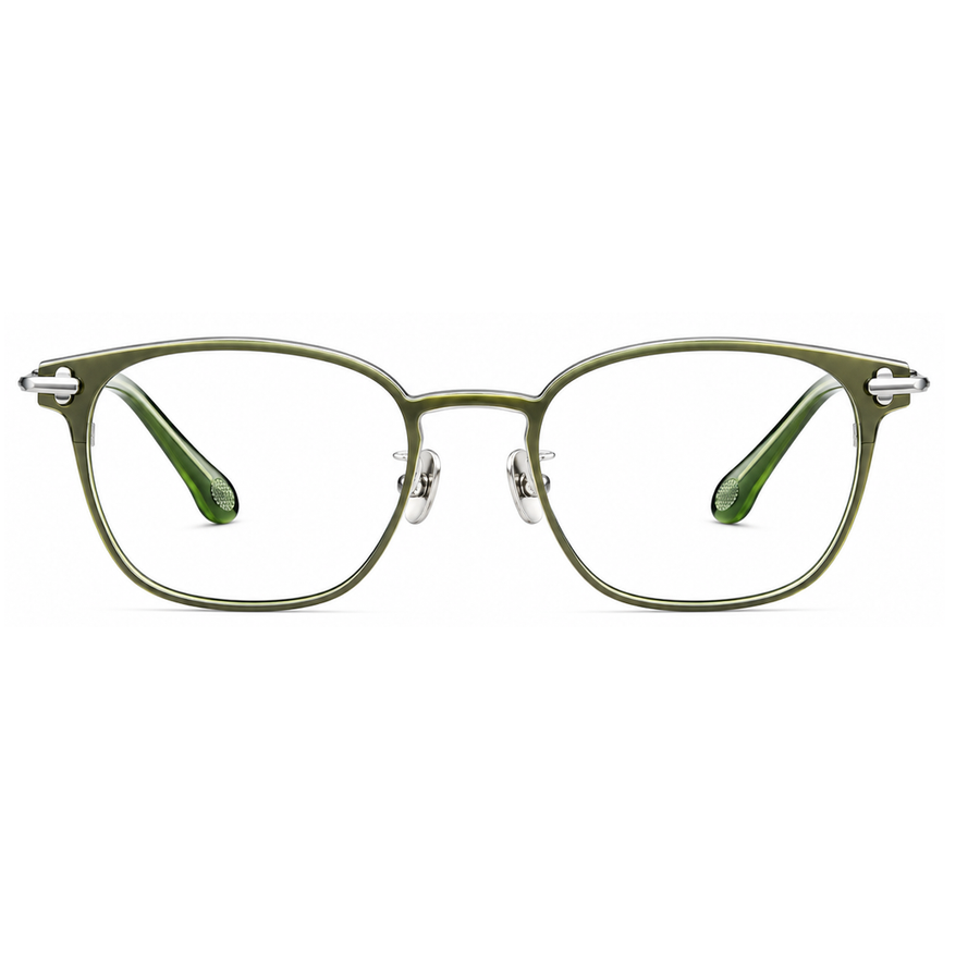 KISO eyeglasses 芥末绿银.png