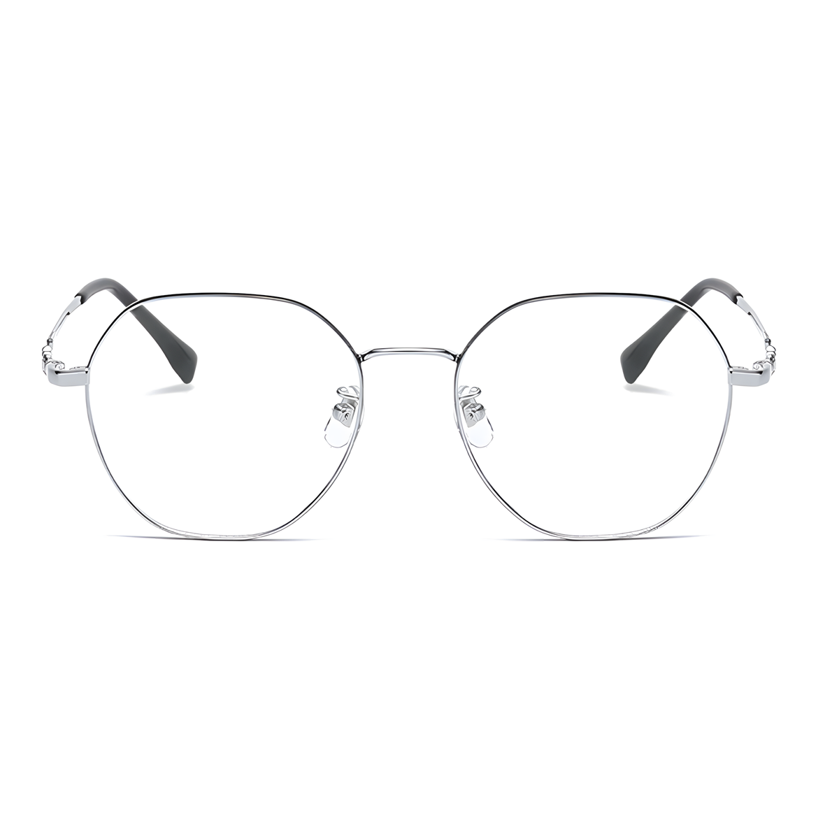 YAMAGATA Black/Silver eyeglasses front view