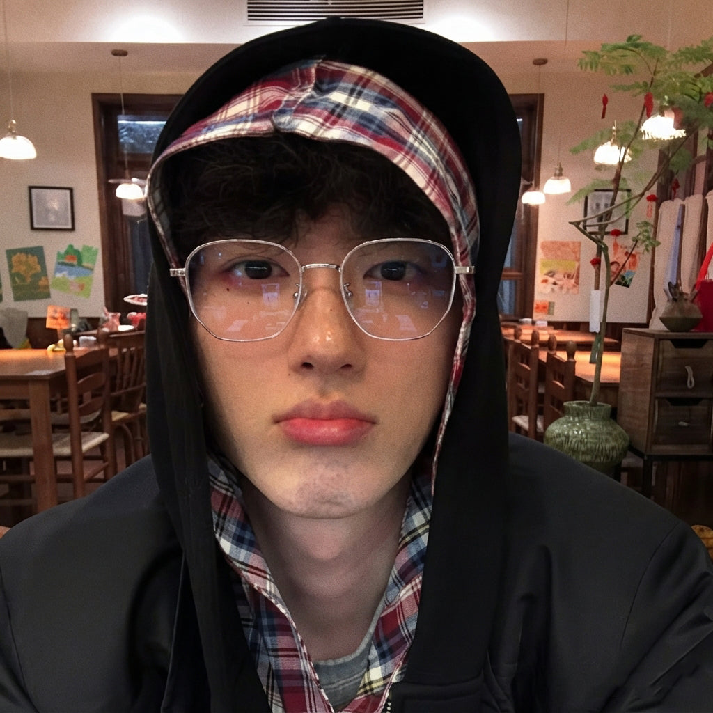 NOZOMI eyeglasses worn by model