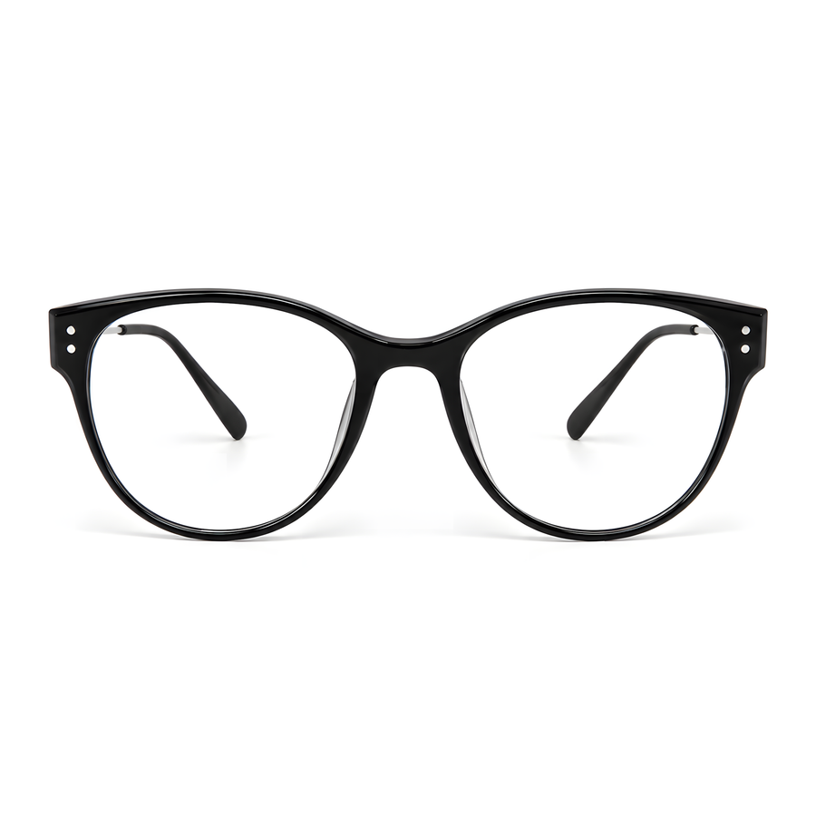SHIMODA Black/Silver eyeglasses front view