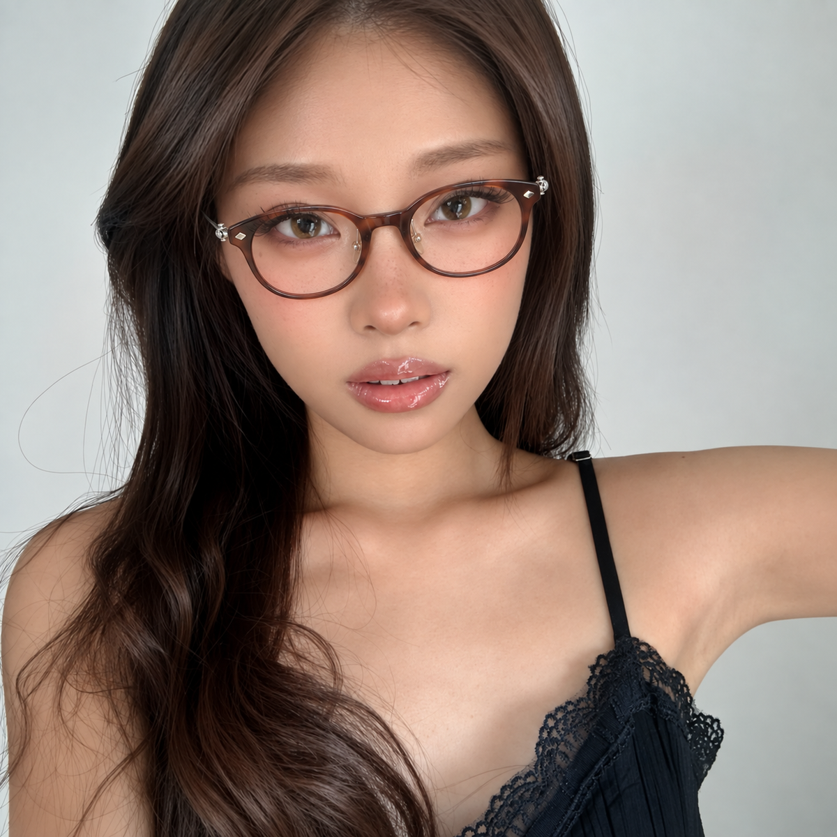 AVELA model wearing GOODLUUK eyewear